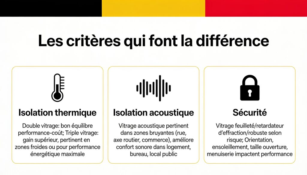 Les critères qui font la différence