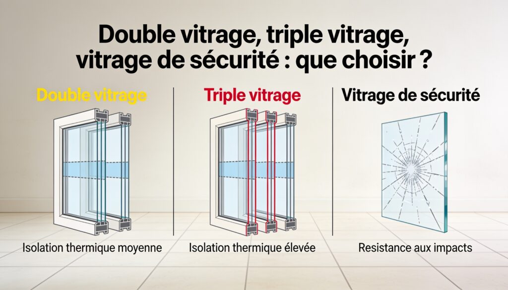 Double vitrage, triple vitrage, vitrage de sécurité : que choisir ?