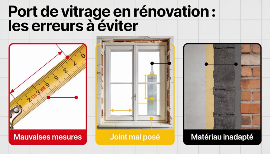 Port de vitrage en rénovation : les erreurs à éviter